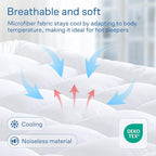 Ultra Soft Twin Mattress Topper - Cloud-Like Mattress Pad for Back Pain Relief - Breathable Cooling Material for Hot Sleepers