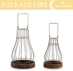 Romadedi Lantern Farmhouse Home Decor - Rustic Candle Holders Decorative Lanterns for Candle Living Room Kitchen Dining Coffee Table Fireplace Mantle Outdoor