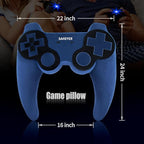 SAHEYER Gaming Pillow for Reading, Extra Large Arm Rest Pillow for Adult, Memory Foam Bed Rest Pillow for Elbow Pain Relief -Teen Boyfriend Gamer/Sofa Couch/Computer Chair/Play Station/Working, Blue