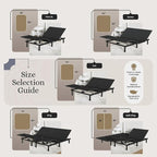 Sven and Son Essential Adjustable Bed Base (Frame Only), Easy Assembly, Head and Foot Lift, Memory Positions, Zero Gravity, Wireless Remote - Queen