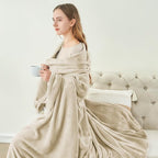 BEDELITE Fleece Blanket Full Size Linen Throw Blankets for Couch & Bed, Luxury Plush Cozy Fuzzy Blanket 84x90 inches, Super Soft Warm Lightweight Throw Blanket for Travel Camping