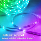 500ft Outdoor LED Strip Lights Waterproof,IP68 Outside Led Light Strips Waterproof,Color Changing with App/Remote Control,Music Sync RGB Outdoor Led Rope Lights for Bedroom（2 rolls of 250ft ）