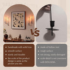 Metal Wall Candle Sconce Holder Set of 4 Wall Mount Candle Holder Pillar Holder Black Modern Wall Candle Sconces Hanging for Living Room Farmhouse Fireplace Wedding