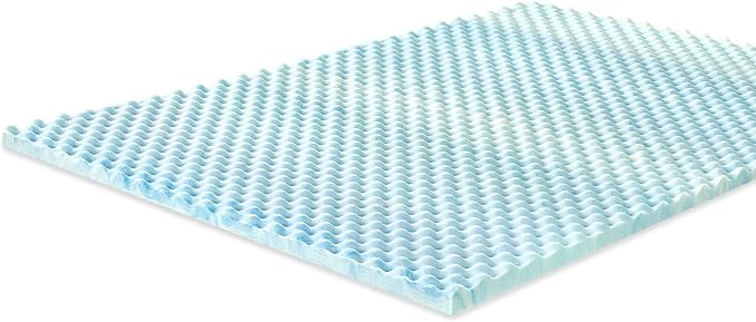 ZINUS 1.5 Inch Swirl Gel Cooling Memory Foam Mattress Topper, Cooling Airflow Design, CertiPUR-US Certified, Queen