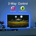 DAYBETTER Led Lights for TV 55 inch,12.5 ft TV Led Backlight 65 inch TV Led Lights,USB Led Strip Lights for TV 55-65 inch with Remote,TV Lights Behind Change with TV,Ambient Lighting,Gaming Room Decor