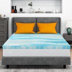 Mattress Topper Full, 2 Inch Gel Memory Foam Bed Topper for Full Size Bed, CertiPUR-US Certified, Blue