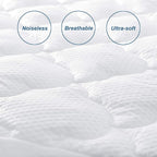 Full Size Air Mattress Pad Cover, Quilted Mattress Protector, Super Soft Breathable and Noiseless Down Alternative Filling Pillow Top Mattress Pad with Deep Pocket Fits Up to 16 Inch Mattress