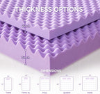 SINWEEK 2 Inch Egg Crate Cooling Gel Memory Foam Mattress Topper Full Size, Soft Mattress Pad for Back Pain Relief, Bed Topper, CertiPUR-US Certified
