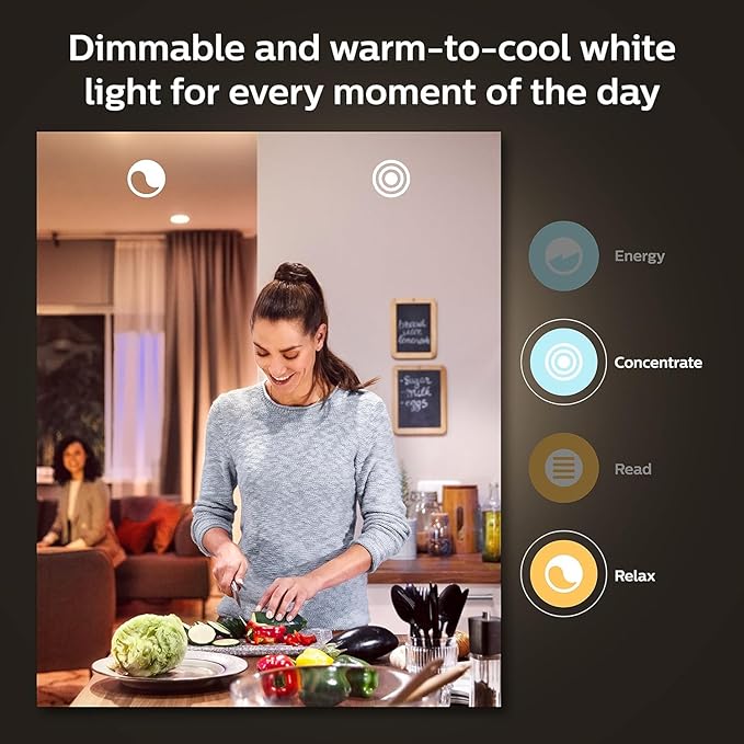 Philips Hue Smart 75W A19 LED Bulb - Soft Warm White Light - 2 Pack - 1100LM - E26 - Indoor - Control with Hue App - Works with Alexa, Google Assistant and Apple Homekit