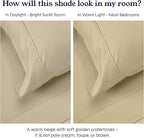 California Design Den Split King Sheets Sets for Adjustable Bed - Soft 400 Thread Count Sateen Natural 100% Cotton Sheets, Deep Pockets, Breathable, Cooling & Durable Bedding Set - Beige (Golden Tone)