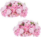 NUPTIO Flower Balls for Wedding Centerpieces - 2 Pcs 15.7 inch Diameter Fake Flower Ball Arrangement Bouquet Party Centerpieces for Tables - Pink Rose Bouquet Centerpiece Flowers for Wedding Table