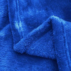 Exclusivo Mezcla Plush Fuzzy Fleece Throw Blanket, Super Soft, Fluffy and Warm Blankets for Couch, Bed, All Season Use (40x50 Inches, Cobalt Blue)