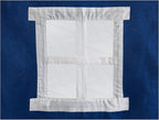Max & Lily Underbed Privacy Curtain for Low Bunk/Loft Bed, 2 Panel Play Curtain Set - Hot Blue/White Cotton