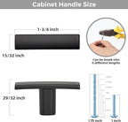20 Pack Black Cabinet Knobs - Curved Cabinet Pulls Matte Black Knobs for Kitchen Drawer Solid Dresser Pulls for Kitchen Hardware 1-3/4in Length Single Hole