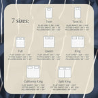 LuxClub 4 PC Cal King Size Sheet Set Bed Sheets, Breathable Luxury Deep Pockets Wrinkle Free Cooling Sheets Machine Washable Hotel Bedding (Cal King, Striped Navy)