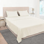 Mejoroom Twin Sheet Set - Hotel Collection Twin Sheets - Bedding Sheets & Pillowcases with Deep Pocket Fitted Sheet, Breathable, Wrinkle & Fade Resistant - 3 Piece(Ivory)