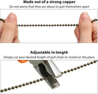 Vinaco Pull Chain Extension, 2 Pack 36 inch Fan Chain Extender with 6 Strong Matching Connectors, Strong Bearing & Rustproof #6 Size Pull Chain for Ceiling Fan Pull Chain