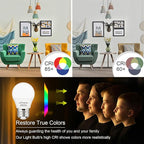 comzler Small Light Bulb 6 Watts Warm White Light 2700K, 60 Watts Globe Light Bulb Equivalent, E26 Standard Screw Base A15/G45 Shape LED Appliance Bulb Refrigerator 6-Pack