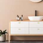 10 Pack Brushed Brass Cabinet Knobs - Kitchen Cabinet Knobs Gold Cabinet Pulls for Kitchen Cabinet Drawer Stainless Steel Dresser Knobs for Cabinet Hardware 2in Length Single Hole T Bar