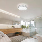 LED Ceiling Light,Auffel Minimalist Modern 11-Inch Surface Flush Mount Light Fixture Glass 4000K Daylight White Lamp 1980LM K9 Crystal Chandelier Lighting for Kitchen,Bathroom,Bedroom,Hallway