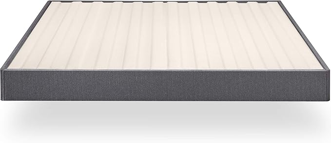 ZINUS Upholstered Metal and Wood Box Spring, 7.5 Inch Mattress Foundation, Easy Assembly, Fabric Paneled Design, King