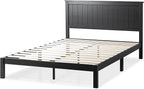 ZINUS Santiago Platform Bed Frame, Wood Slat Support, No Box Spring Needed, Easy Assembly, Queen, Black