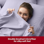Mellanni Extra Deep Queen Sheets - 4 PC Iconic Collection Bedding - Hotel Luxury, Ultra Soft, Cooling Bed Sheets - Wrinkle, Fade, Stain Resistant (Queen, Lavender)