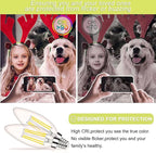 Honesorn E12 Led Bulbs, 4W(60W Equivalent Candelabra Led Light Bulbs, 4000K Natural White Chandelier Light Bulbs, 600LM Clear Glass C35 Light Bulbs with Filament, Dimmable Candle Light Bulbs Pack of 6