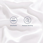 Bedsure Queen Sheet Set, Cooling Sheets for Queen Size Bed Set, Rayon Derived from Bamboo, Breathable & Soft, Deep Pocket Up to 16 Inches, Hotel Luxury Silky Bedding for Hot Sleepers, White