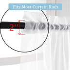 OWENIE White Sheer Curtains 108" inches Length 2 Panels Set, Sheer Curtains Rod Pocket Voile Drapes for Living Room, Airy Soft-Touching Drapes, 2 PCS Panels, Each 42" W x 108" L
