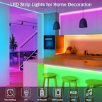 KEELIXIN 130ft Led Lights,Long Led Lights for Bedroom,5050 RGB LED Strip Lights with Remote & Bluetooth App Control Sync with Music,Luces Led para Cuarto,LED Light Strip for Room,2 Rolls of 65ft