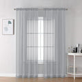 Chyhomenyc Light Grey Sheer Curtains 78 Inches Long 2 Panels Set for Living Room, Light Filtering Voile Lightweight Bedroom Curtains, Rod Pocket Solid Window Treatment Drapes, Each 42W x 78L