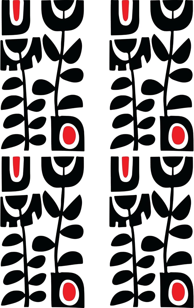 Scandinavian Art Nordic Wall Decals | Custom Colors | Stickers for Office & Home Decor | Holiday Wall Decoration | 22x80 Inches | Peel and Stick