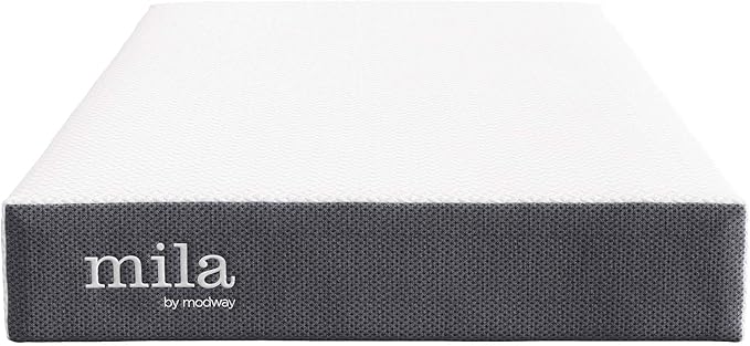 Modway Mila 8" Twin Mattress - Firm 8 Inch Memory Foam Mattress - 10-Year Warranty