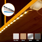 Battery Powered LED Strip Lights 20 inch x 4 Pack, Wireless LED Strip Lights for Bedroom Color Changing APP Remote, Led Lights for TV, Kitchen Under Cabinet Lighting, Shelves, Under Counter, Closet