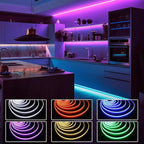 phopollo COB LED Strip Lights, Multi-Color 576 LEDs/m High Density Flexible 24V Led Lights with RF & App Control, LED Lights for Bedroom, Kitchen, Cabinet Lighting-16.4ft