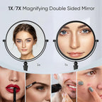 Nicesail 8' Desk Vanity Mirror, Double-Sided with 1X/7X Magnification, Makeup Mirror for Home, Hotel, Desktop