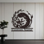 Custom Hedgehog Metal Sign, Personalized Hedgehog Metal Wall Art,Hedgehog Lovers Gift Metal Kid Room Decor,Personalized Hedgehog Lover Name Sign,Kid Nursery Decoration (Hedgehog D)