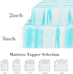 DUMOS Memory Foam Mattress Topper Twin, 3 Inch Thick Gel Infused Bed Toppers for Twin Size Bed, Soft Cooling Mattress Pads for Sleeper Sofa, RV, Camper, CertiPUR-US Certified, Blue