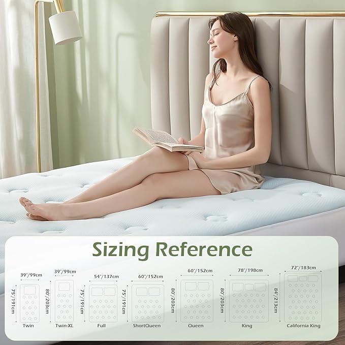 Hansleep California King Mattress Topper Viscose Derived from Bamboo, Memory Foam Pillow Top Mattress Topper Cal King with Deep Pocket, Breathable Mattress Pad for Back Pain Relief, 72" x 84", White