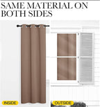 NICETOWN Kitchen Blackout Curtains and Drapes - Triple Weave Energy Saving Thermal Insulated Solid Grommet Blackout Panels for Patio (1 Pair, 55 inches by 78 Inch, Cappuccino)