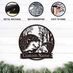 Custom Hedgehog Metal Sign, Personalized Hedgehog Metal Wall Art,Hedgehog Lovers Gift Metal Kid Room Decor,Personalized Hedgehog Lover Name Sign,Kid Nursery Decoration (Hedgehog C)