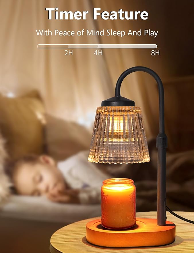 Candle Warmer Lamp with Timer Dimmable, Adjustable Lamp Candle Warmer, Birthday Gifts for Women Mom, Wax Warmer Lamp for Scented Jar, House Warming Gifts New Home Decor