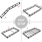 Low Profile Box Spring Twin,3 Inch Box Spring for Twin Size Bed,Heavy Duty Bed Base,Metal Mattress Foundation,Easy Assembly/Noise Free/Non Slip