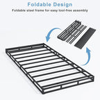 Low Profile Box Spring Twin,3 Inch Box Spring for Twin Size Bed,Heavy Duty Bed Base,Metal Mattress Foundation,Easy Assembly/Noise Free/Non Slip