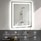 30X36 LED Bathroom Mirror with Lights, Anti-Fog, Dimmable, Backlit + Front Lit, Smart Bathroom Vanity Mirror, Memory Function, Shatterproof, Tempered Glass (Horizontal/Vertical)