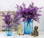 JAKY-Global Babys Breath Fabric Cloth Artificial Flowers 6 Bundle European Fake Silk Plants Decor Wedding Party Decoration Bouquets Real Touch DIY Home Garden(Purple)