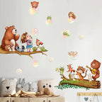 Cute Animal Wall Stickers Decals Kid Room Nursery Baby Bedroom Décor (Girl Blowing Bubbles)