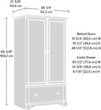 Sauder Palladia Armoire, Select Cherry finish