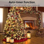 Christmas Lights - Battery Operated 50 LED Mini String Lights With 8 Modes and Timer for Xmas Tree, Wreath, Party, Indoor Outdoor Decor - Waterproof, Warm White (2 Pack)